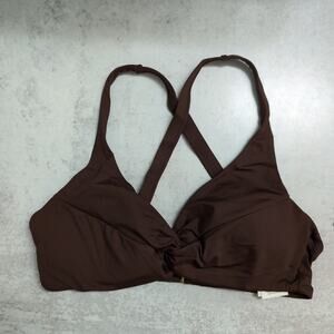 La Blanca Java (Brown) Island Goddess Underwire Twist Front Bra Top Size 10 New